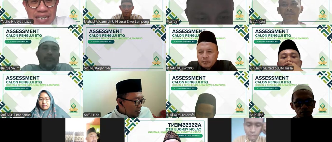 Standarisasi Penguji, UIN Jurai Siwo Lampung Gelar Asesmen Calon Penguji BTQ bagi Dosen dan Tendik
