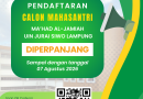 PENGUMUMAN PERPANJANGAN PENDAFTARAN CALON MAHASANTRI TAHUN AKADEMIK 2026/2027
